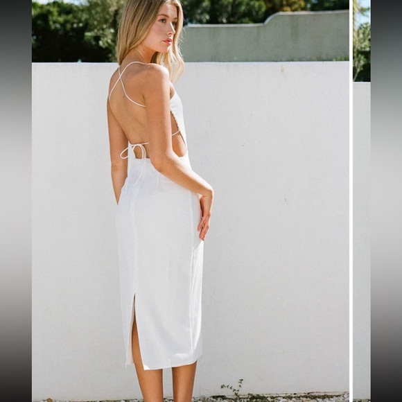 NWT Brylie Midi Dress White - Picture 5 of 7